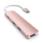 Satechi USB-C 4 Multiport Rose Gold adapteris