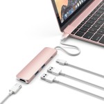 Satechi USB-C 4 Multiport Rose Gold adapteris