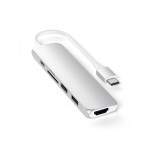 Satechi Type-C Slim Multimedia V2 Silver adapteris
