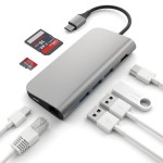 Satechi USB-C Multiport 4K Ethernet Space Gray adapteris