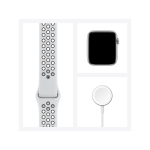 Apple Watch Nike SE GPS + Cellular, 40mm Silver Aluminium Case with Pure Platinum/Black Nike Sport Band (2020)