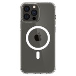Spigen iPhone 13 Pro Max case with MagSafe - Clear White (iš ekspozicijos)