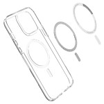Spigen iPhone 13 Pro Max case with MagSafe - Clear White (iš ekspozicijos)