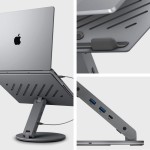 Spigen LD204H kompiuterio HUB stovas - Space Gray