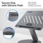 Spigen LD204H kompiuterio HUB stovas - Space Gray
