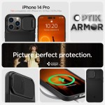 Spigen iPhone 14 Pro case - Optik Armor (MagFit) Black