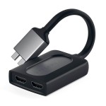 Satechi USB-C Dual 4K HDMI Space Gray adapteris
