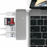 Satechi USB-C 5 Multiport Passthrough Space Gray adapteris