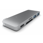 Satechi USB-C 5 Multiport Passthrough Space Gray adapteris