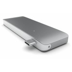 Satechi USB-C 5 Multiport Passthrough Space Gray adapteris