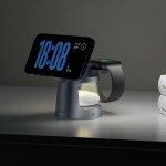 Tech-Protect QI2.2 A48 3IN1 25W MagSafe kroviklis - Dark Grey