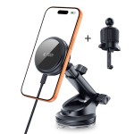 Tech-Protect V9 ArcticBoost magnetinis automobilinis bevielis kroviklis 25W Black
