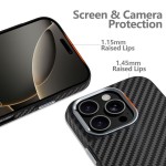 Tech-Protect 15 Carbon case with MagSafe - Black/Silver