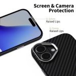 Tech-Protect iPhone 17 Carbon case with MagSafe - Black/Silver