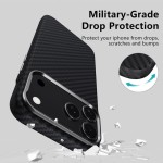 Tech-Protect iPhone 17 Pro Max Carbon case with MagSafe - Black/Silver