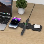 Tech-Protect 3in1 15W-A24 MagSafe sulankstomas kroviklis - Black