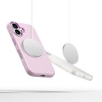 Tech-Protect Silicone Pure MagSafe iPhone 16 case - Pink Pearl