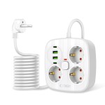 Tech-Protect išmanusis USB-A / C maitinimo lizdas - White
