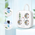 Tech-Protect išmanusis USB-A / C maitinimo lizdas - White
