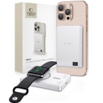 Tech-Protect MagSafe LifeMag 5000maH Power Bank with Wireless Charging - Silver
