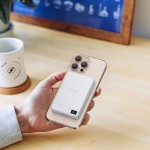 Tech-Protect MagSafe LifeMag 5000maH Power Bank with Wireless Charging - Silver