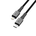 Tech-Protect USB-C / Lightning 1m krovimo laidas - Iron Grey