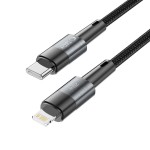 Tech-Protect USB-C / Lightning 1m krovimo laidas - Black