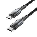 Tech-Protect USB-C / USB-C 60W 1m krovimo laidas - Black (be pakuotės)