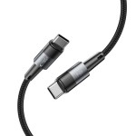 Tech-Protect USB-C / USB-C 60W 1m krovimo laidas - Black (be pakuotės)