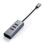 Satechi USB-C 2-IN-1 USB/Ethernet Space Gray adapteris