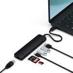 Satechi USB-C Slim Multi-Port With Ethernet Black adapteris