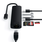 Satechi USB-C Slim Multi-Port With Ethernet Black adapteris