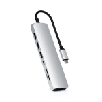 Satechi USB-C Slim Multi-Port With Ethernet Silver adapteris
