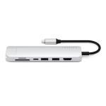 Satechi USB-C Slim Multi-Port With Ethernet Silver adapteris