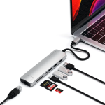 Satechi USB-C Slim Multi-Port With Ethernet Silver adapteris