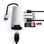 Satechi USB-C Slim Multi-Port With Ethernet Silver adapteris