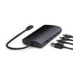 Satechi USB-C MultiPort Adapter 8K with Ethernet V3 Midnight adapteris