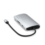 Satechi USB-C MultiPort Adapter 8K with Ethernet V3 Silver adapteris
