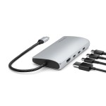 Satechi USB-C MultiPort Adapter 8K with Ethernet V3 Silver adapteris