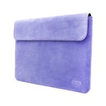 Rankų darbo natūralios zomšos violetinis dėklas tinkantis MacBook Pro 14