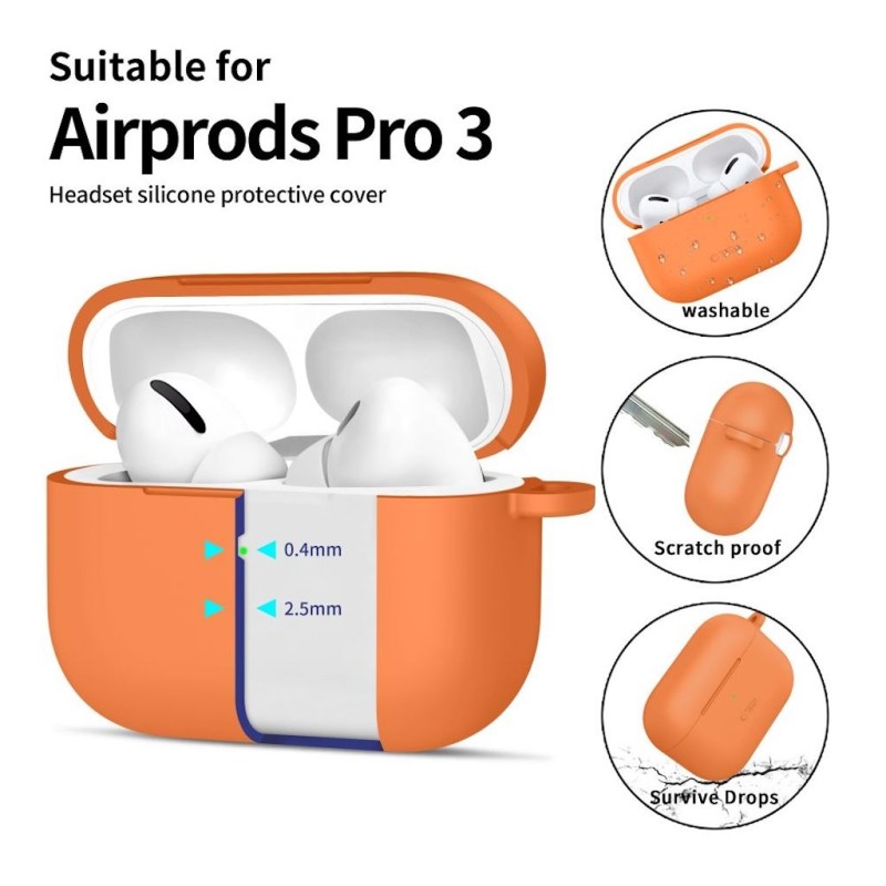 Tech-Protect Silicone Hook Apple Airpods Pro 3 - Cosmic Orange