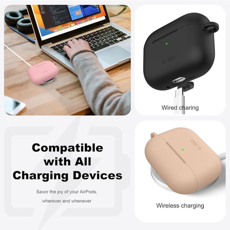その他 Dot-Ko - Apple #9903:MF UR Tech-Protect Silicone Hook Apple Airpods Pro 3 - Cosmic Orange