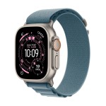 Apple Watch Ultra 3 GPS + Cellular 49mm Natural Titanium Case with Light Blue Alpine Loop - Large