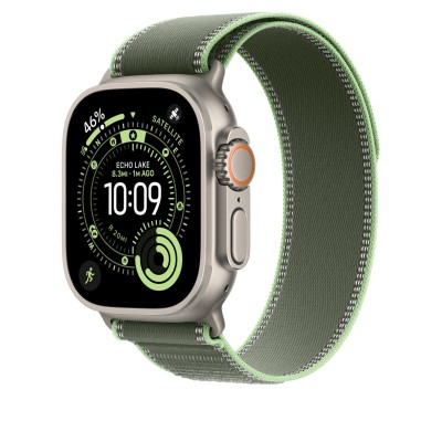 49mm Green/Neon Trail Loop - S/M - Natural Titanium Finish