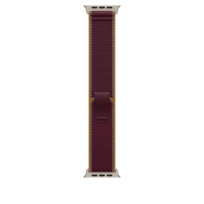49mm Burgundy Trail Loop - S/M - Natural Titanium Finish