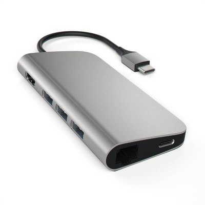 Satechi USB-C Multiport 4K Ethernet Space Gray adapteris