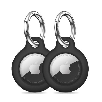 Tech-Protect Apple AirTag dėklas - Black (2x Pack)