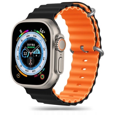 44/45/46/49mm Tech-Protect ICON band - Black/Orange