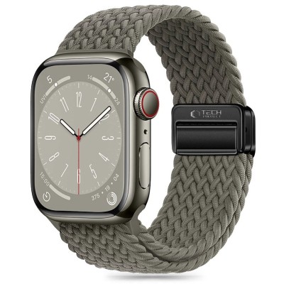 44/45/46/49mm Tech-Protect NYLONMAG Magnetic band - Olive Grey