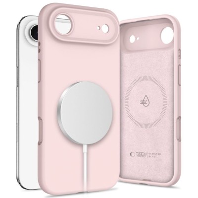 Tech-Protect Silicone MagSafe iPhone 17 Air case - Pink Pearl